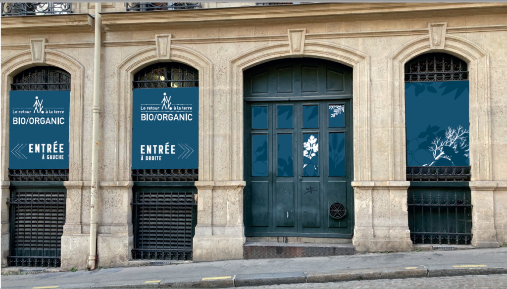 Façade et enseigne d'un magasin bio